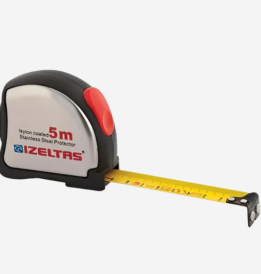 İzeltaş Krom Şerit Metre – Dayanıklı ve Hassas Ölçüm Aracı (3m, 5m, 8m Seçenekleri)