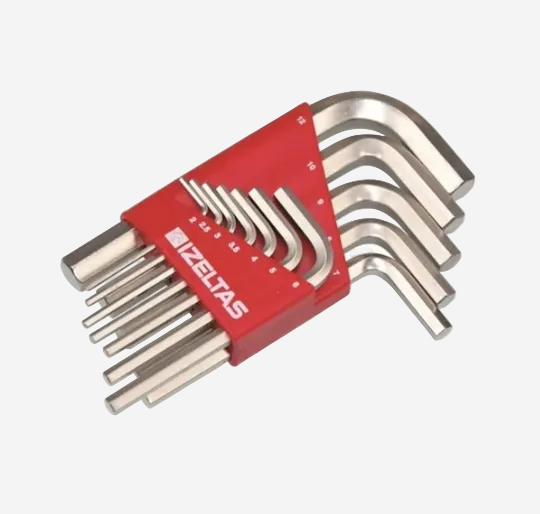 İzeltaş 4900 12 Parça Kısa Boy Alyan Anahtar Takımı