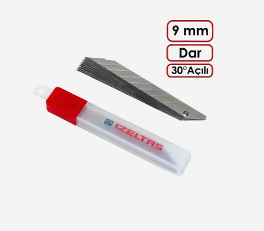 İzeltaş Pro Maket Bıçağı Yedek Bıçak 9 Mm